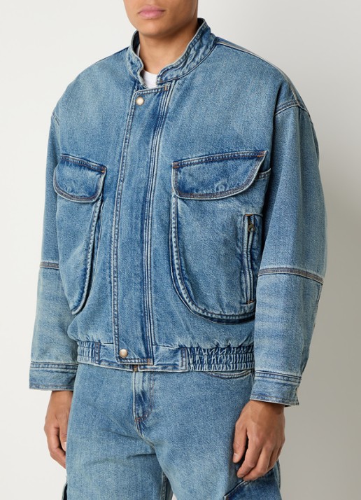 Levi's Gewatteerde spijkerjas met ritszakken