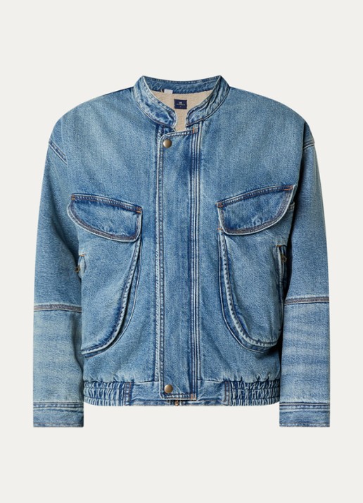 Levi's Gewatteerde spijkerjas met ritszakken - voorkant indigo