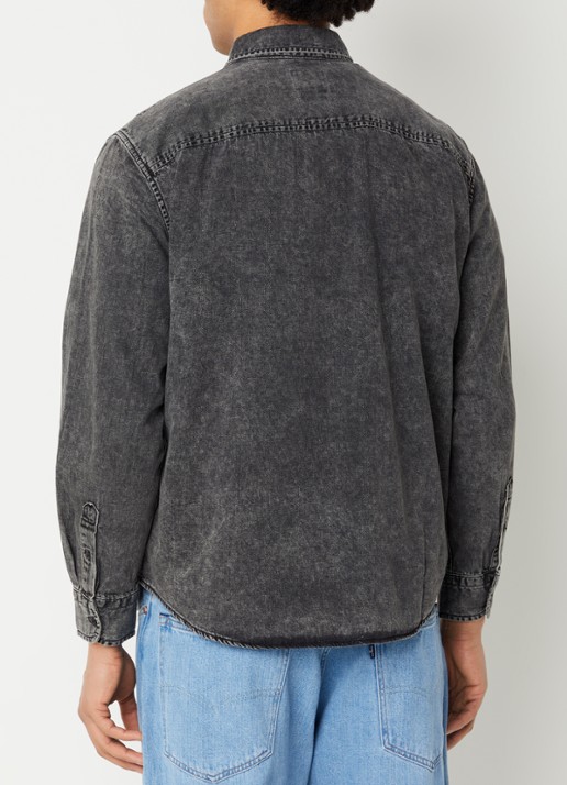 Levi's Gizmo overshirt van denim - achterkant 3 antraciet