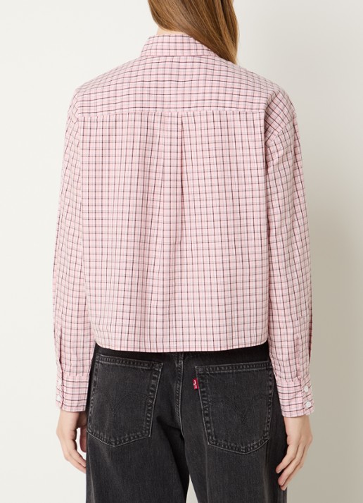 Levi's Harlie blouse met ruitdessin - achterkant 2 lichtroze