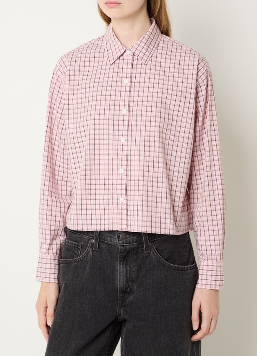 Levi's Harlie blouse met ruitdessin