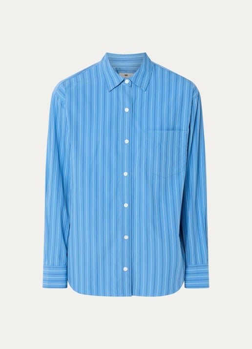 Levi's Harlie blouse met streepprint - voorkant 3 blauw