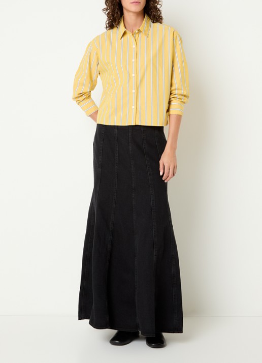 Levi's Harlie blouse met streepprint - voorkant 4 geel