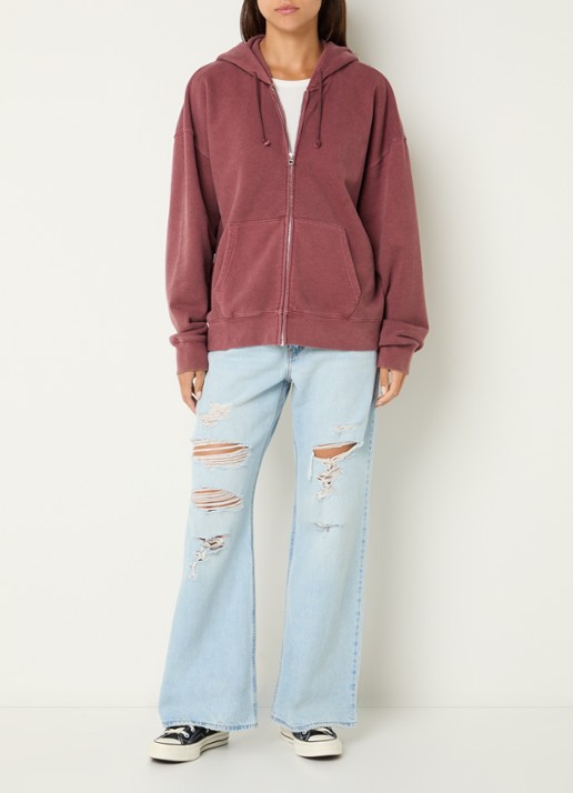 Levi's Hayes sweatvest met steekzakken - voorkant 5 steenrood