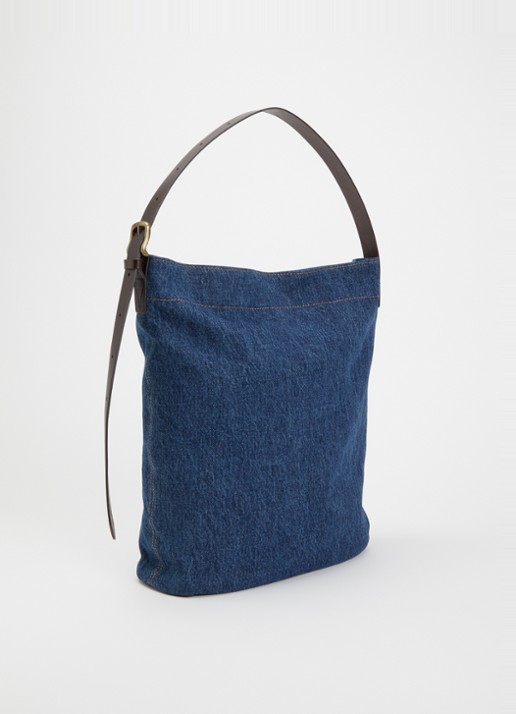 Levi's Heritage M schoudertas van denim met logo - achterkant 2 indigo