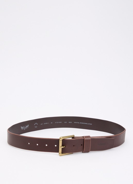 Levi's Heritage riem van leer - voorkant 2 kastanjebruin