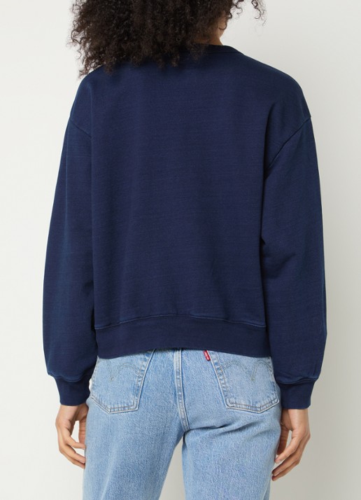 Levi's Heritage sweatshirt met logoborduring - achterkant donkerblauw