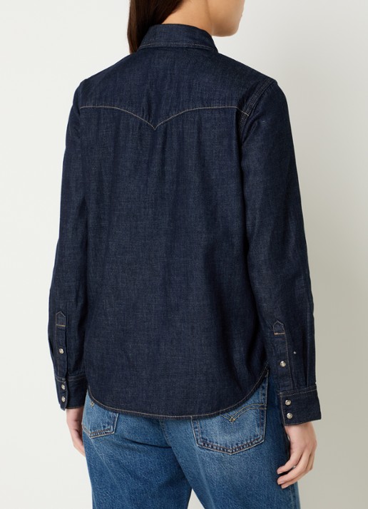 Levi's Heritage Western blouse van denim met borstzakken - achterkant 3 indigo
