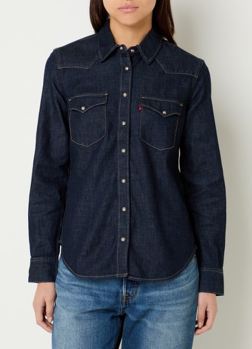 Levi's Heritage Western blouse van denim met borstzakken