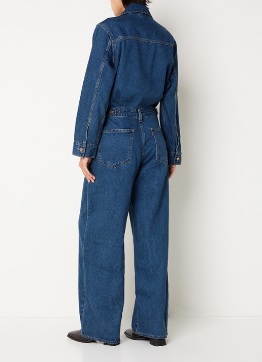 Levi's Heritage wide fit jumpsuit van denim - achterkant 2 indigo