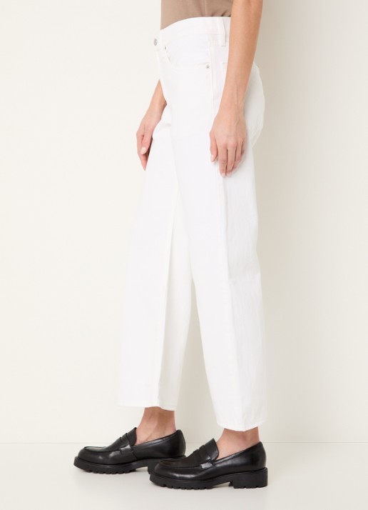 Levi's High waist flared cropped jeans met gekleurde wassing en steekzakken - detail 4 wit