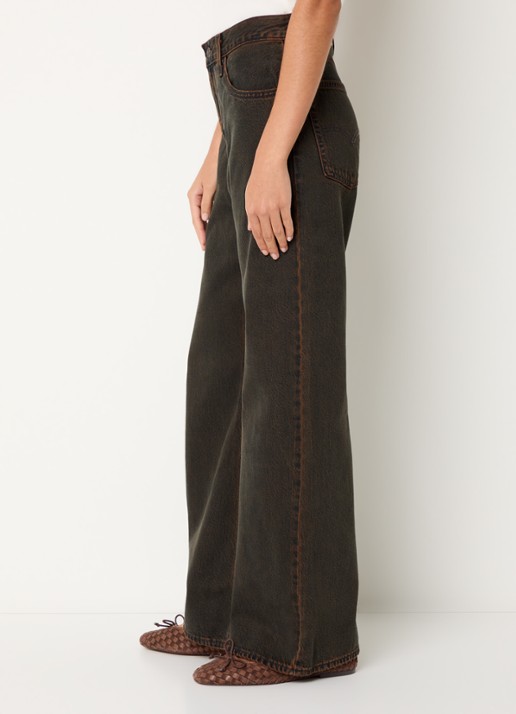 Levi's High waist loose fit jeans met gekleurde wassing - detail 2 bruin