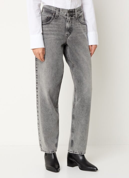 Levi's High waist tapered jeans met gekleurde wassing