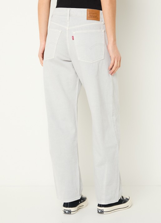 Levi's High waist wide fit jeans met gekleurde wassing - achterkant lichtgrijs