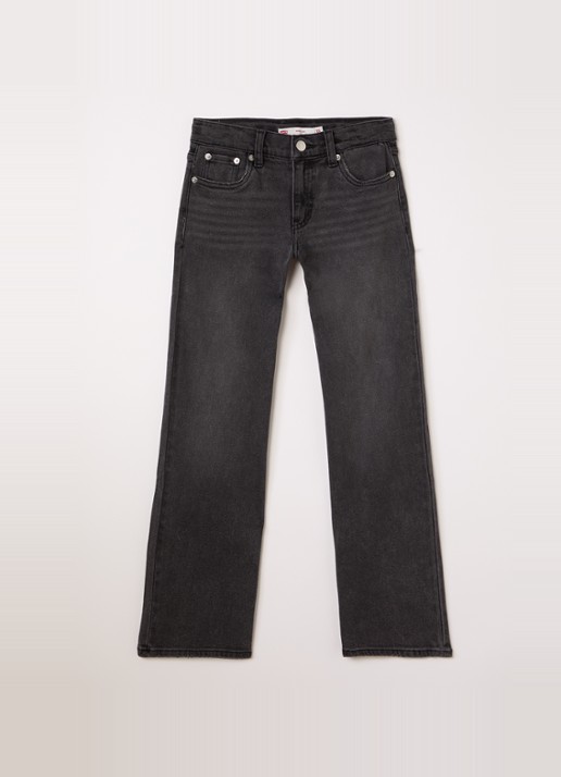 Levi's High waist wide leg jeans met stretch - voorkant 2 blauw