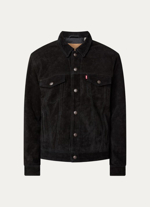Levi's Highland jack van suède met steekzakken - voorkant zwart