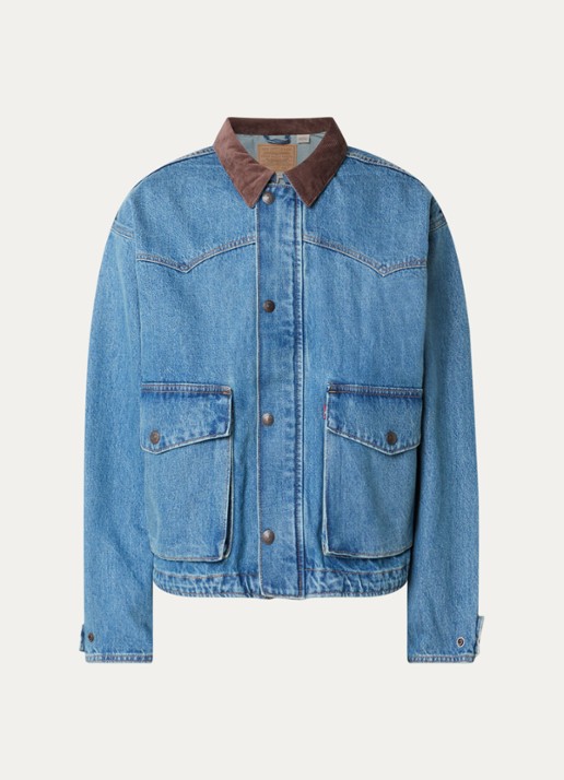 Levi's Hilltop barn jack van denim met opgestikte zakken - voorkant 3 indigo
