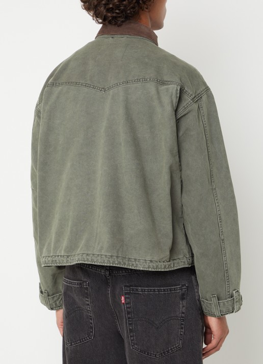 Levi's Hilltop barn jack - achterkant olijfgroen