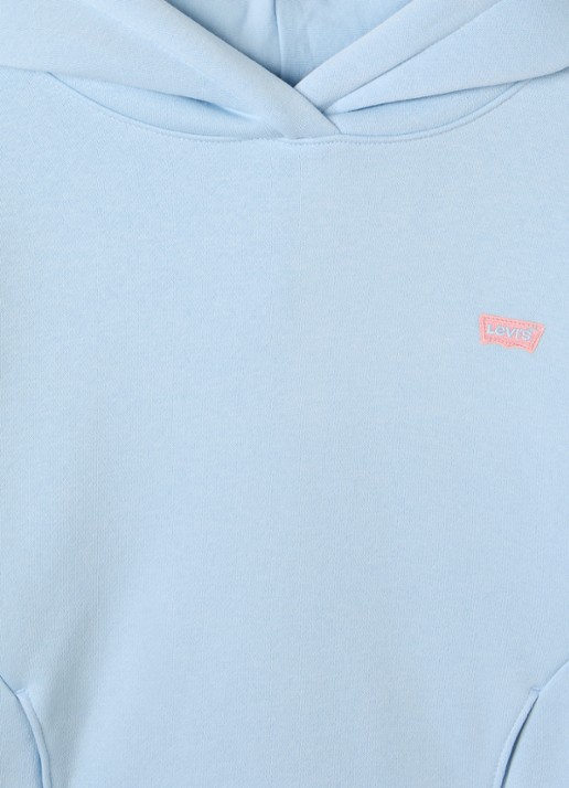 Levi's Hoodie met logo - detail lichtblauw