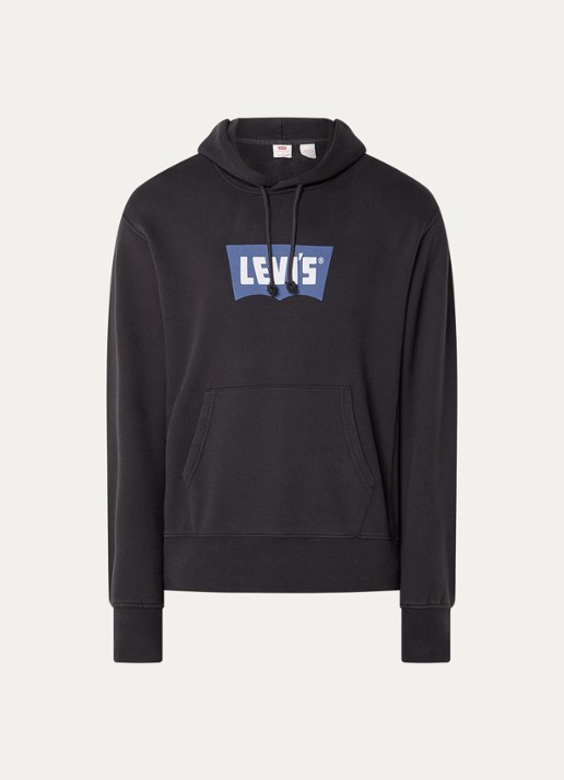 Levi's Hoodie met logoprint - voorkant 4 zwart