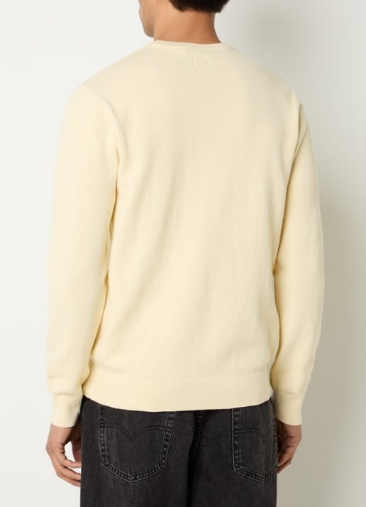 Levi's Housemark pullover van piqué katoen - achterkant 2 lichtgeel