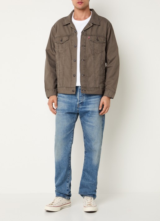 Levi's Jack in linnenblend met borst- en steekzakken - voorkant 4 bruin