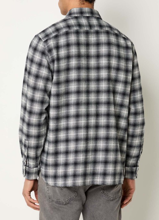 Levi's Jackson regular fit overshirt met ruitdessin - achterkant zwart