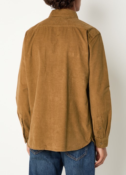 Levi's Jackson regular fit overshirt van corduroy - achterkant 4 cognac