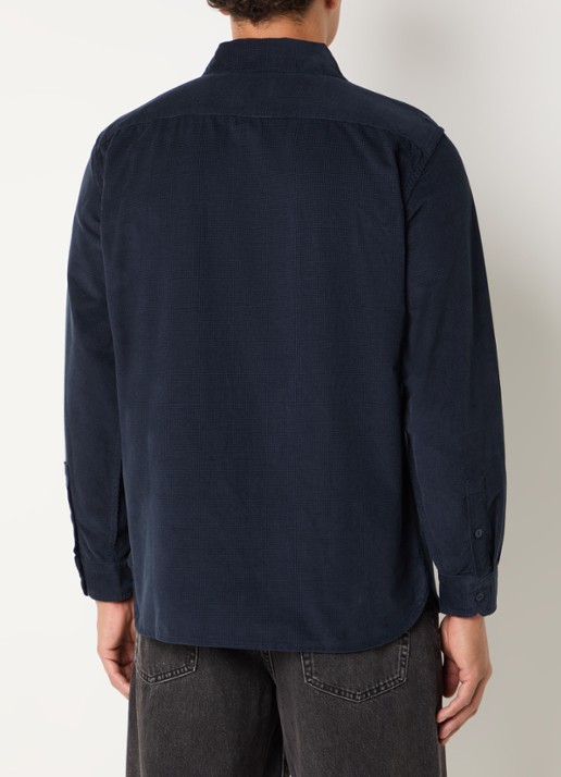 Levi's Jackson Worker overhemd van corduroy met klepzakken - achterkant 3 donkerblauw