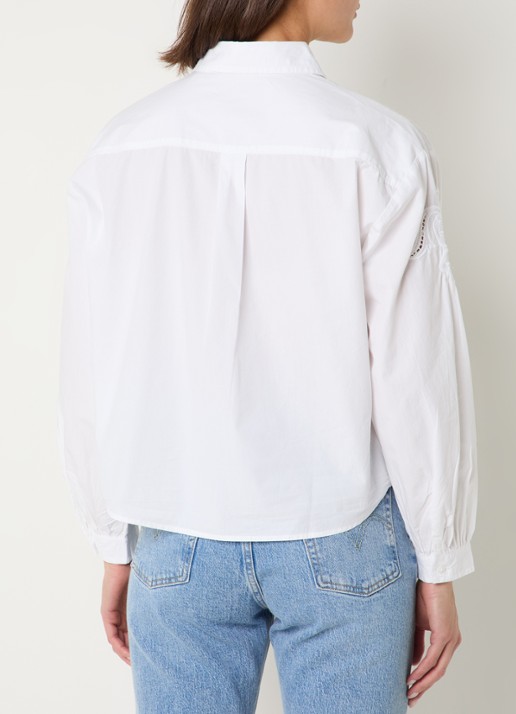 Levi's Janie blouse met broderie - achterkant 7 wit