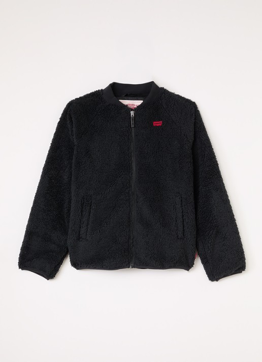 Levi's Jas van fleece met steekzakken - voorkant donkerblauw