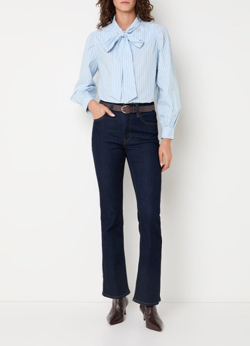 Levi's Judice blouse met streepprint - voorkant 2 lichtblauw