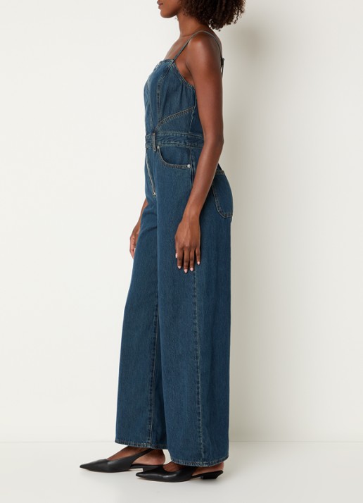 Levi's Jumpsuit van denim met ritssluiting - voorkant 4 indigo