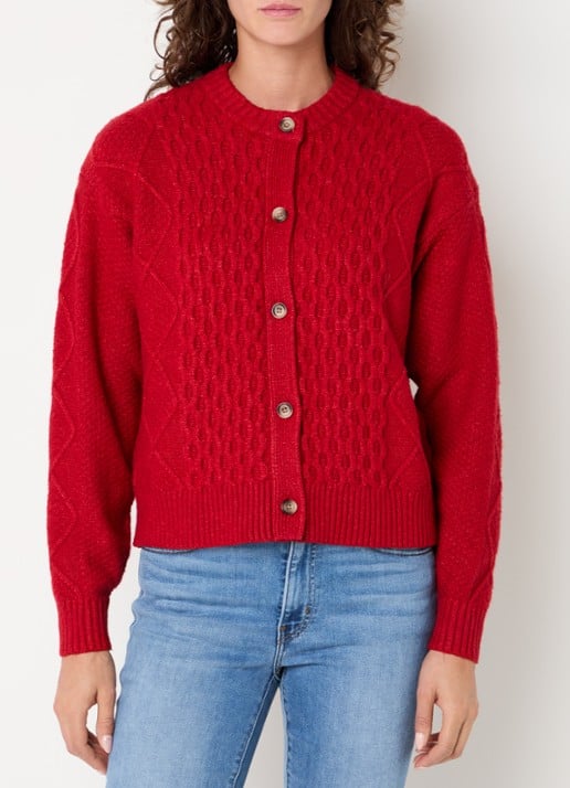 Levi's Kabelgebreid vest in wolblend