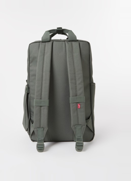 Levi's L-Pack Large rugzak met 14 inch laptopvak - achterkant 3 bronsgroen