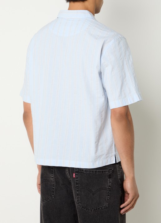 Levi's Lama comfort fit overhemd met streepprint - achterkant 3 lichtblauw