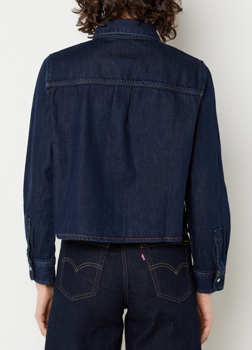 Levi's Logan spijkerblouse met siernaad - achterkant indigo