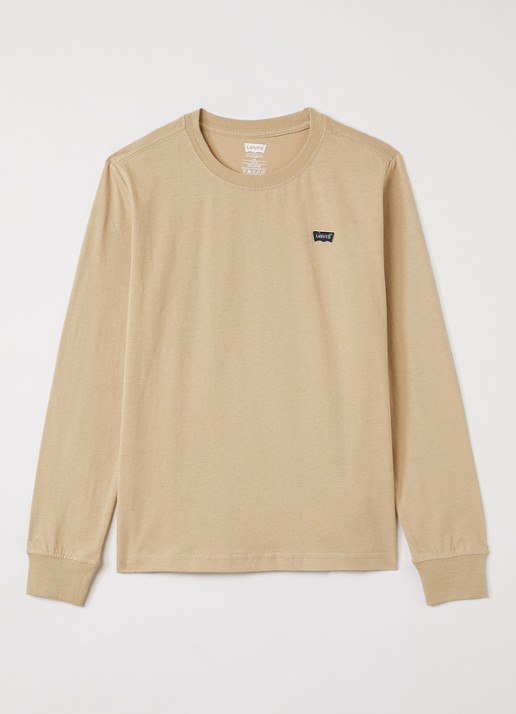 Levi's Longsleeve met logo - voorkant 2 beige