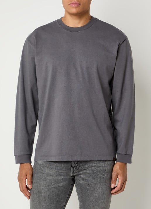 Levi's Longsleeve met ronde hals - detail 4 grijs