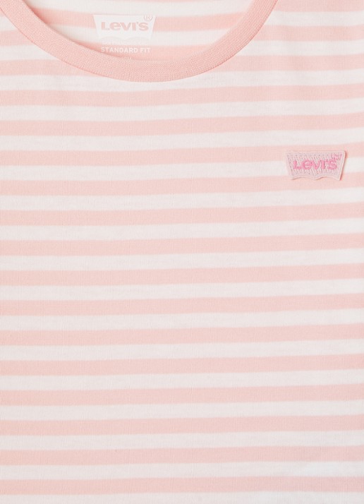 Levi's Longsleeve met streepprint - detail roze
