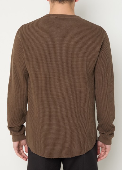 Levi's Longsleeve met structuur - achterkant 3 bruin