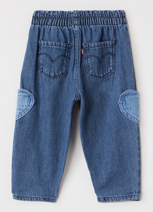 Levi's Loose fit jeans met borduring - voorkant 3 blauw
