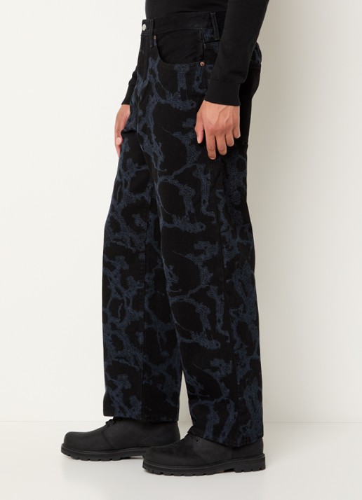 Levi's Loose fit jeans met gekleurde wassing en borduring - detail 2 zwart