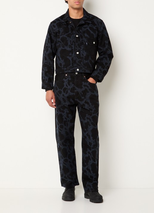 Levi's Loose fit jeans met gekleurde wassing en borduring - voorkant 4 zwart