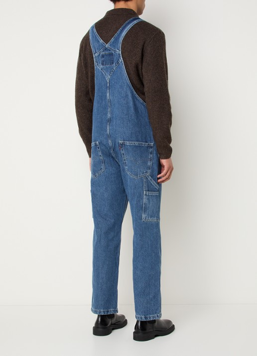 Levi's Loose fit tuinbroek van denim - achterkant 4 indigo