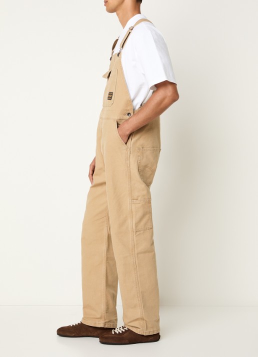 Levi's Loose fit tuinbroek van denim - voorkant 4 camel