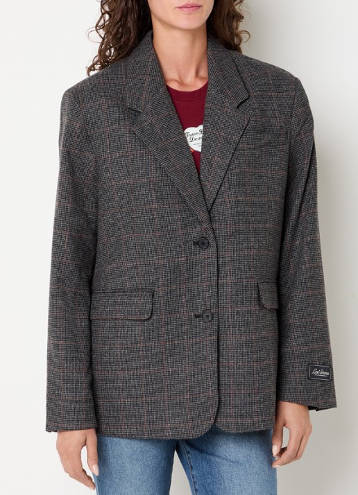Levi's Luna blazer in wolblend met ruitdessin