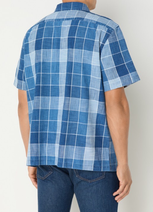 Levi's Luru regular fit overhemd met ruitdessin - achterkant blauw