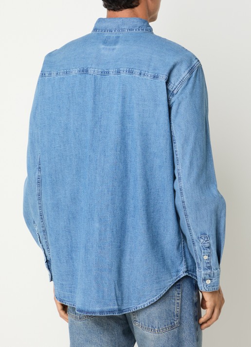 Levi's Mariposa overhemd van denim met borstzak - achterkant 4 indigo