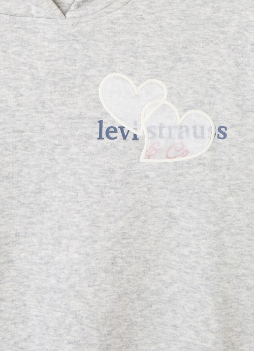 Levi's Meet and Greet sweater met logo - detail grijsmele